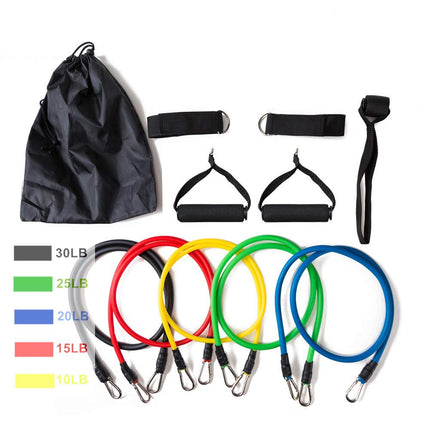 11 Pack Resistance Bands Stackable Exercise Bands Home Workouts Physical Therapy Gym Training.