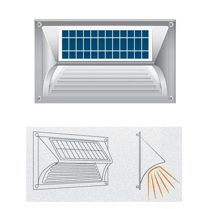 Solar Step Light – Warm White with Silver Case.