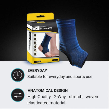 MX Health Standard Elasticated Ankle Support - Large.