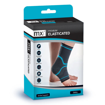 MX Health Premium Elasticated Ankle Support - Small.