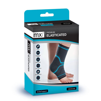 MX Health Premium Elasticated Ankle Support - Small.