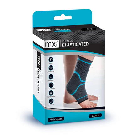 MX Health Premium Elasticated Ankle Support - Small.