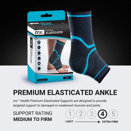MX Health Premium Elasticated Ankle Support - Extra Large.