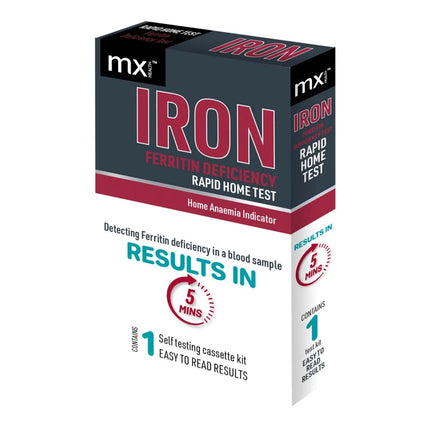 MX Health Ferritin (Iron) Test Cassette – Single Test.