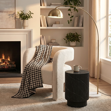Interior Ave - Portia Boucle Arm Chair - Off White.