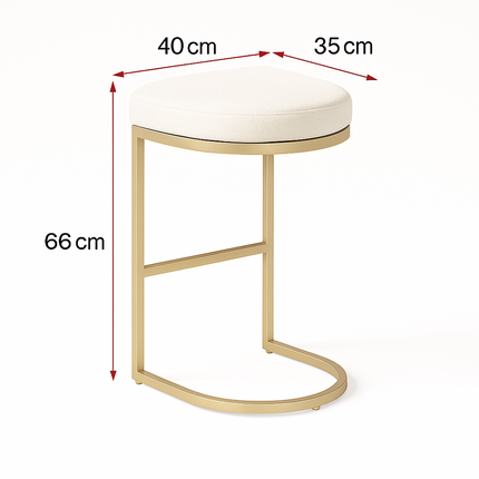 Interior Ave - Royale Oatmeal Tweed Linen Kitchen Bar Stool.