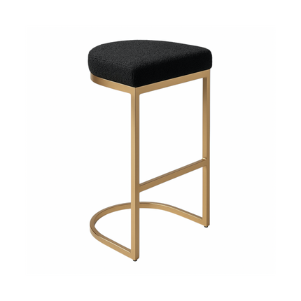 Interior Ave - Royale Black Boucle Kitchen Bar Stool.