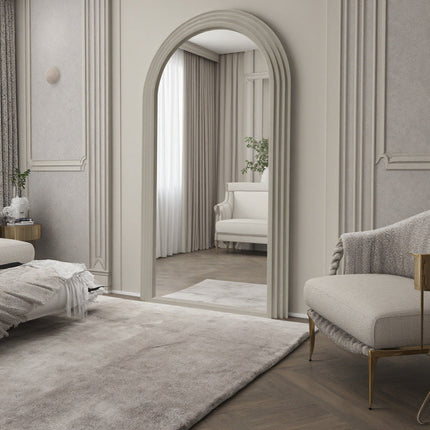 Interior Ave - Sierra Arched Step Mirror – Signature Sculptural Concrete Statement Piece.