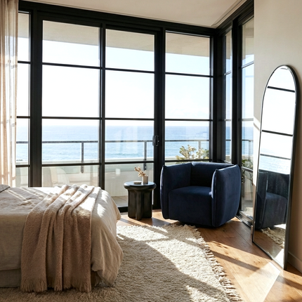 Interior Ave - Havana Velvet Accent Chair - Indigo.