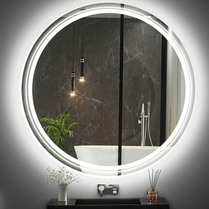 Interior Ave - 90cm Round Frameless LED Bathroom Mirror.