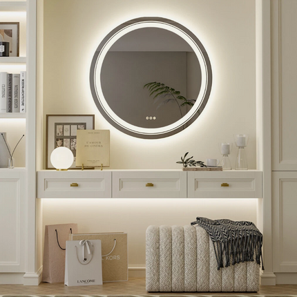 Interior Ave - 90cm Round Frameless LED Bathroom Mirror.