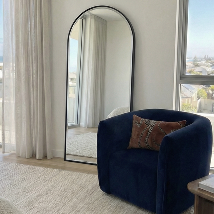 Interior Ave - Halo Arched Floor Length Mirror – Black | Signature Series.