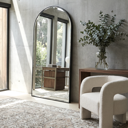Interior Ave - Halo Arched Floor Length Mirror – Black | Signature Series.