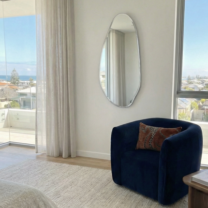 Interior Ave - Jewel Irregular LED Wall Mirror – Backlit Statement Mirror.