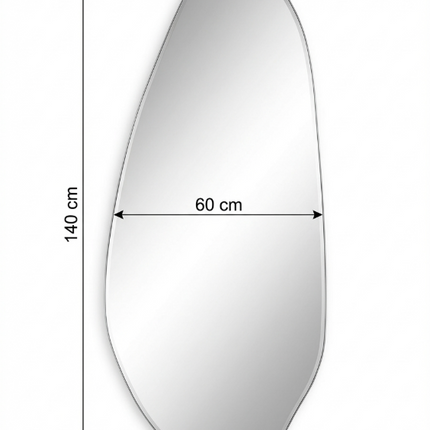 Interior Ave - Jewel Irregular LED Wall Mirror – Backlit Statement Mirror.