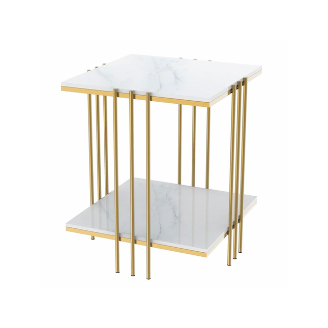 Interior Ave - Milano Gold Square Side Table.