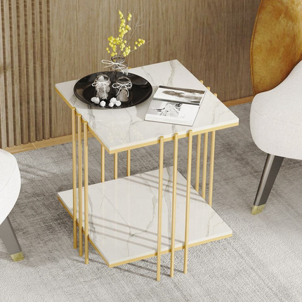 Interior Ave - Milano Gold Square Side Table.