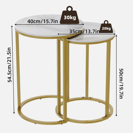 Interior Ave - Diva Gold Nested Side Table Set.