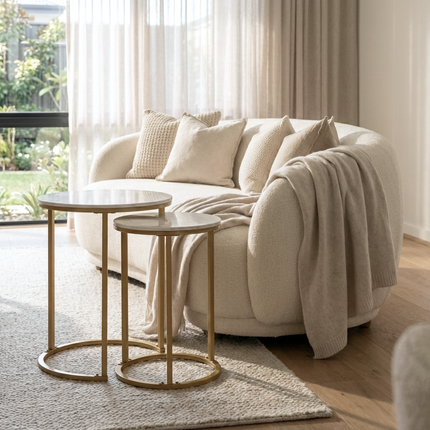 Interior Ave - Diva Gold Nested Side Table Set.