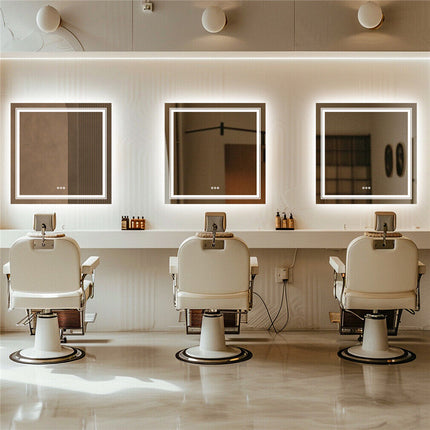 Interior Ave - 80 x 80cm Square Frameless LED Bathroom Mirror.