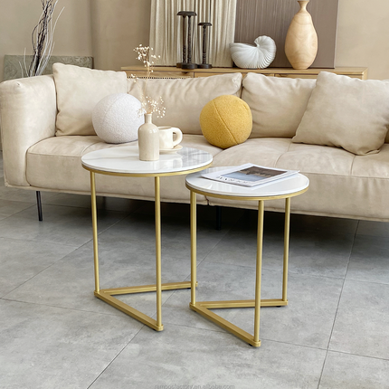 Interior Ave - Nala Gold Nested Side Table Set.