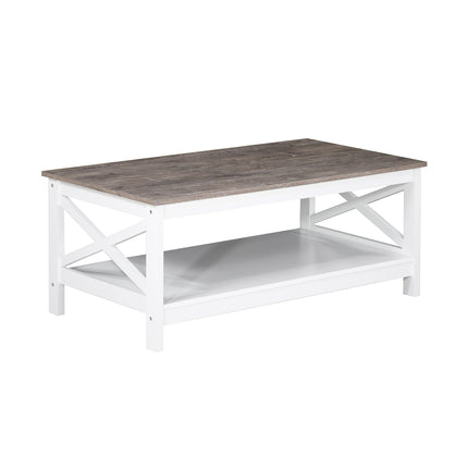 Coastal Coffee Table in White and Grey.