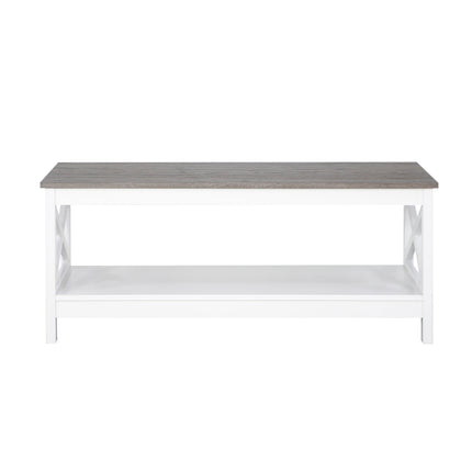 Coastal Coffee Table in White and Grey.