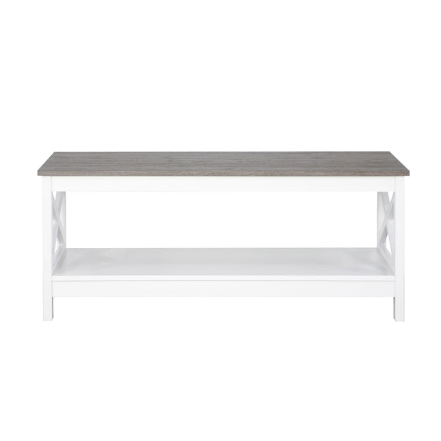 Coastal Coffee Table in White and Grey.
