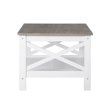 Coastal Coffee Table in White and Grey.
