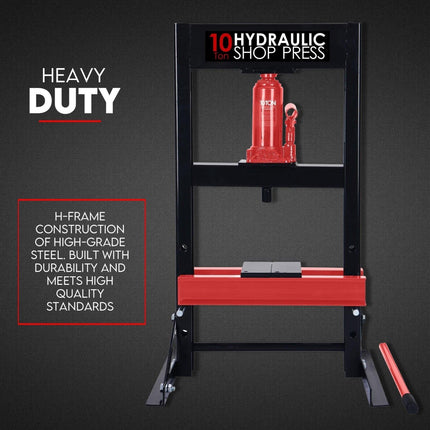 10 Ton Hydraulic Shop Press Workshop Jack Bending Stand H-Frame Tool Stand.