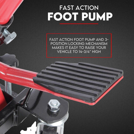 Low Profile Motorcycle ATV 680kg Motorbike Hydraulic Jack Stand Tie Down.
