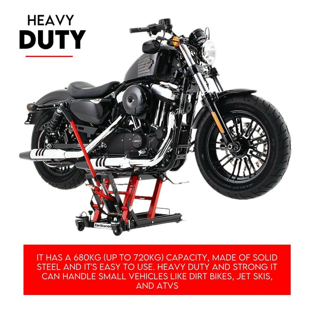 Motorcycle 680kg Bike Lift Stand Jack Hoist Atv Hydraulic Super Low Profile.