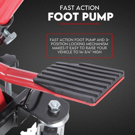 Motorcycle 680kg Bike Lift Stand Jack Hoist Atv Hydraulic Super Low Profile.