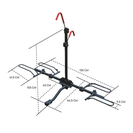 2 E Bike Rack Bicycle Carrier Hitch Rear Platform for Car SUV Foldable 2 Inch.