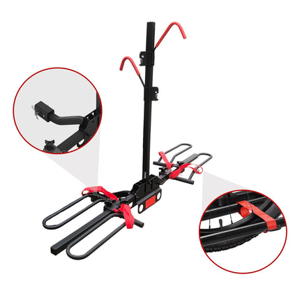 2 E Bike Rack Bicycle Carrier Hitch Rear Platform for Car SUV Foldable 2 Inch.