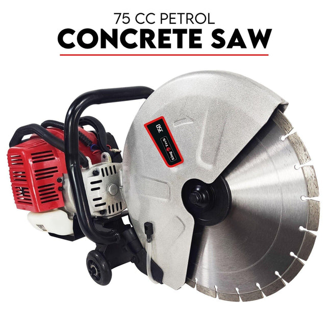 Petrol Demolition Saw 75CC Concrete Cut Off Wet Demo Road Cutter Brick 350MM.