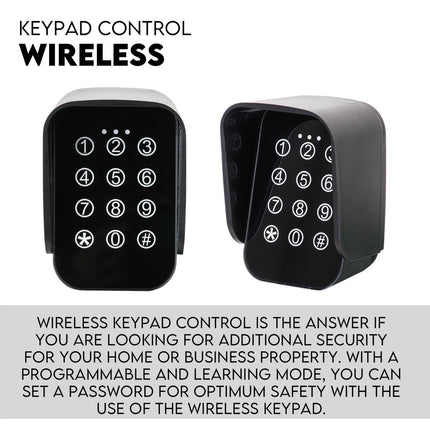 Full Solar Automatic 40W Double Swing Gate Opener Remote Keypad Control.