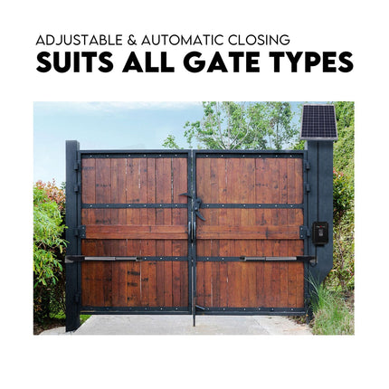 Full Solar Automatic 40W Double Swing Gate Opener Remote Keypad Control.