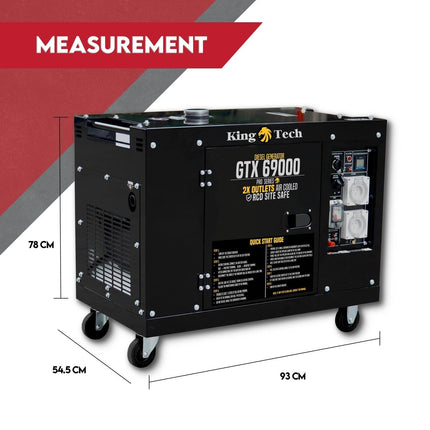 KINGTECH 8.4kW Max 6kW Rated Diesel Generator Single Phase.