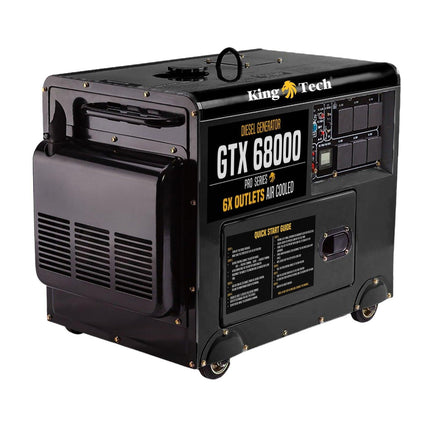 Diesel Generator Single Phase 8.4kw Rated Diesel 6kw 13hp Portable 6 outlets.
