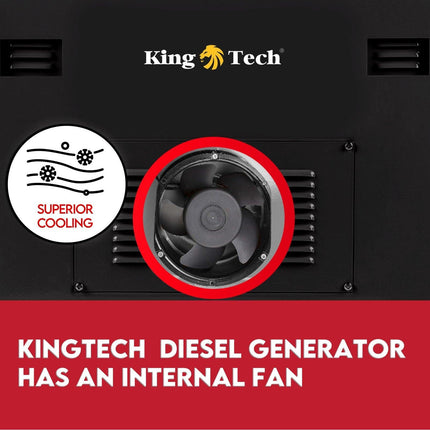 Diesel Generator Single Phase 8.4kw Rated Diesel 6kw 13hp Portable 6 outlets.