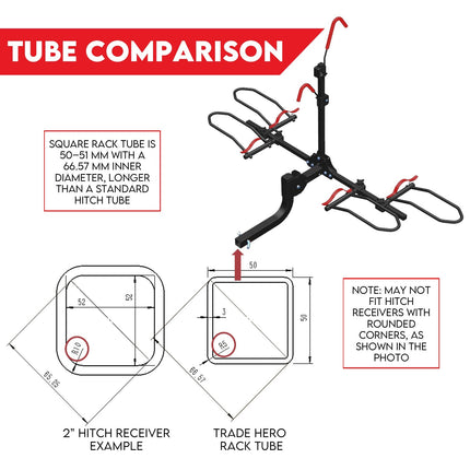 2 E Bike Platform Rack Rear Vehicle Car Carrier Bicycle Holder Hitch Receiver Foldable.