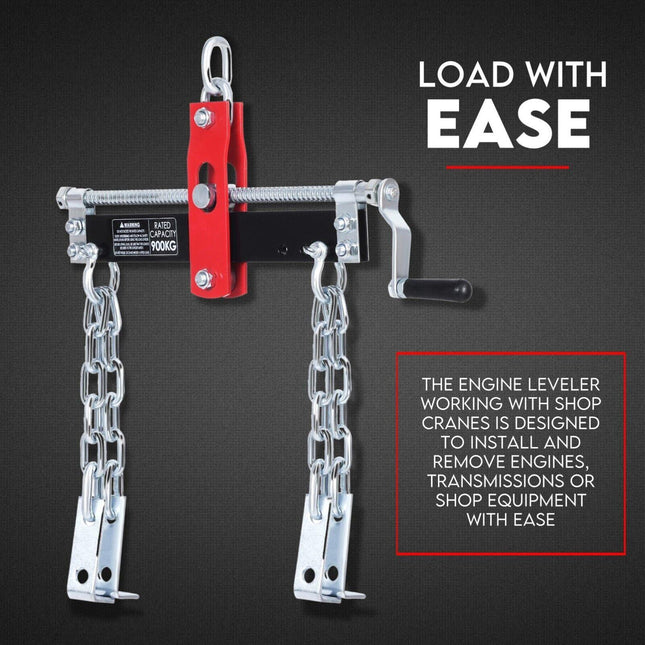 Engine Leveler Balancer 907kg Load Shop Crane Hoist Chain Lift Loading Leveller.