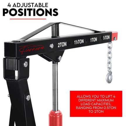 2 Ton Hydraulic Engine Crane Folding Hoist Stand Mobile Garage Workshop.