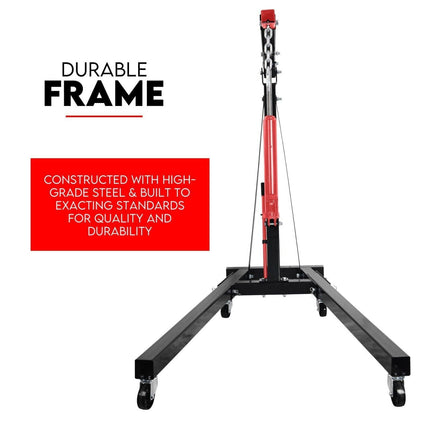 2 Ton Hydraulic Engine Crane Folding Hoist Stand Mobile Garage Workshop.