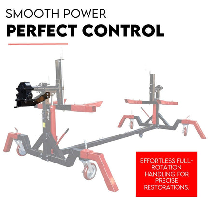 Gear Box Drive Rotation Conversion Kit for Car Rotisserie 4500LBS Auto Repair.