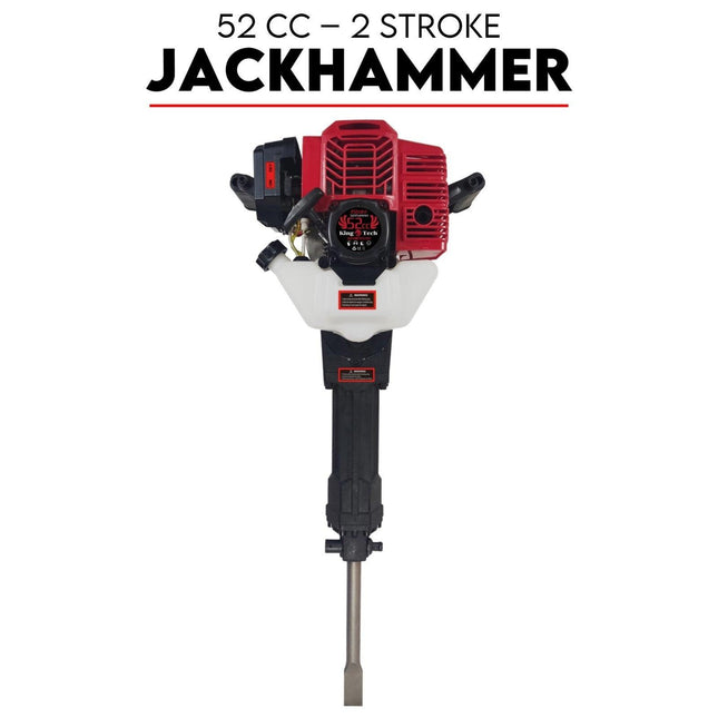 2 Stroke Petrol Demolition Jackhammer Concrete Tile Breaker 52cc Jack Hammer.