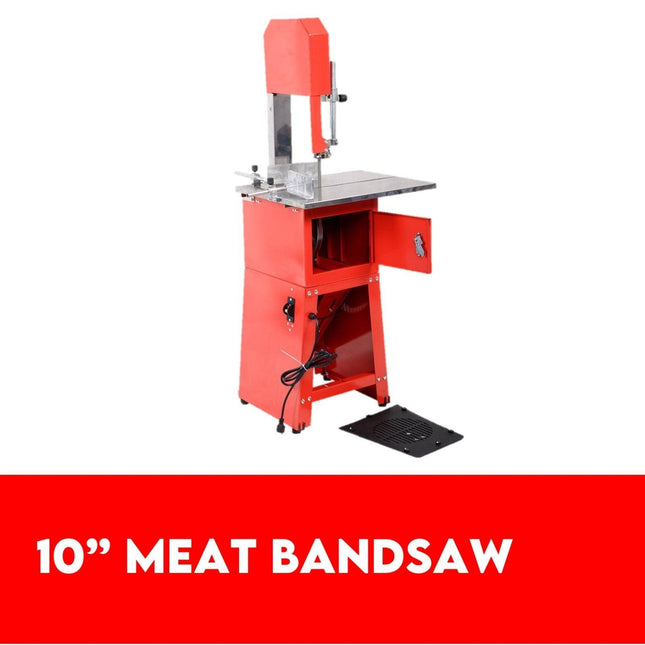 10" Meat Bandsaw Cutting Table & Mincer Band Saw Sausage Grinder Filler.