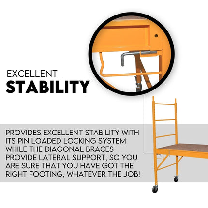 450kg Mobile Scaffold High Work Safety Platform Scaffolding Portable Ladder.