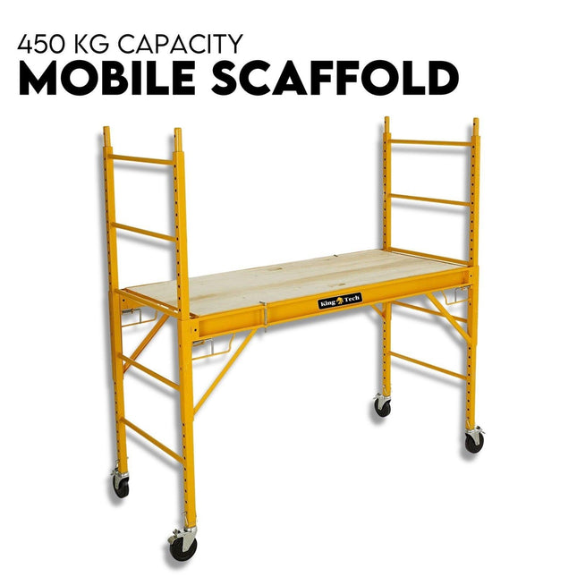 450kg Mobile Scaffold Ladder Scaffolding Platform Portable Ladder Work Safety.